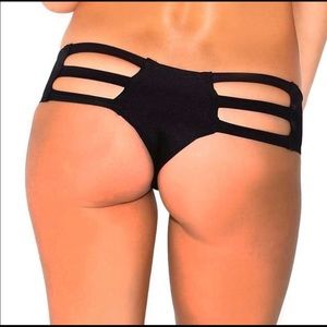 iHeartRaves Micro Cut Out Booty Shorts